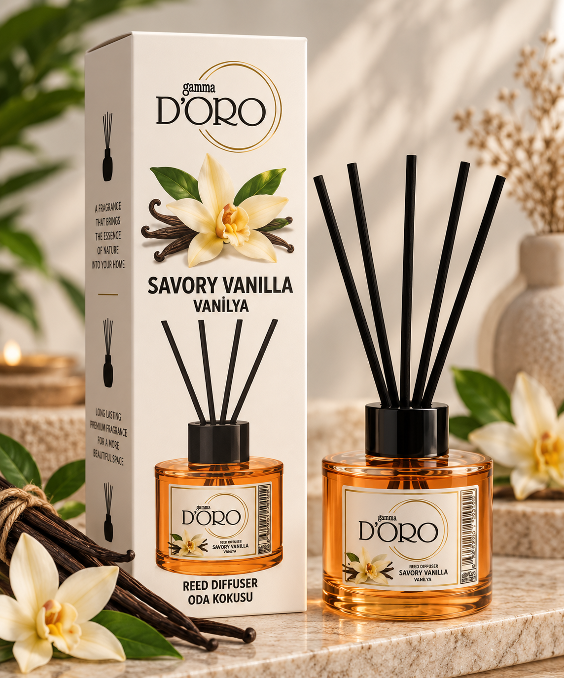 Savory Vanilla Fruity Pop Reed Diffuser